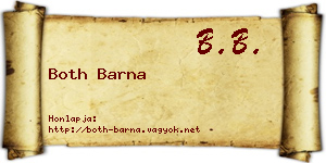 Both Barna névjegykártya